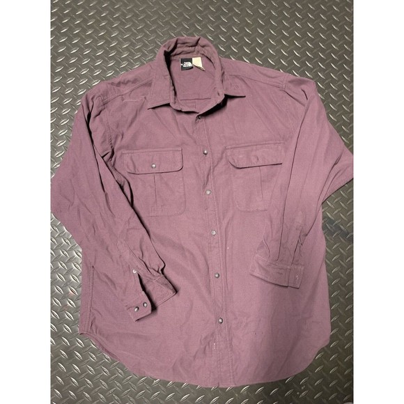 The North Face men's XL long‎ sleeve button down plaid heavy flannel vTG - Picture 1 of 5